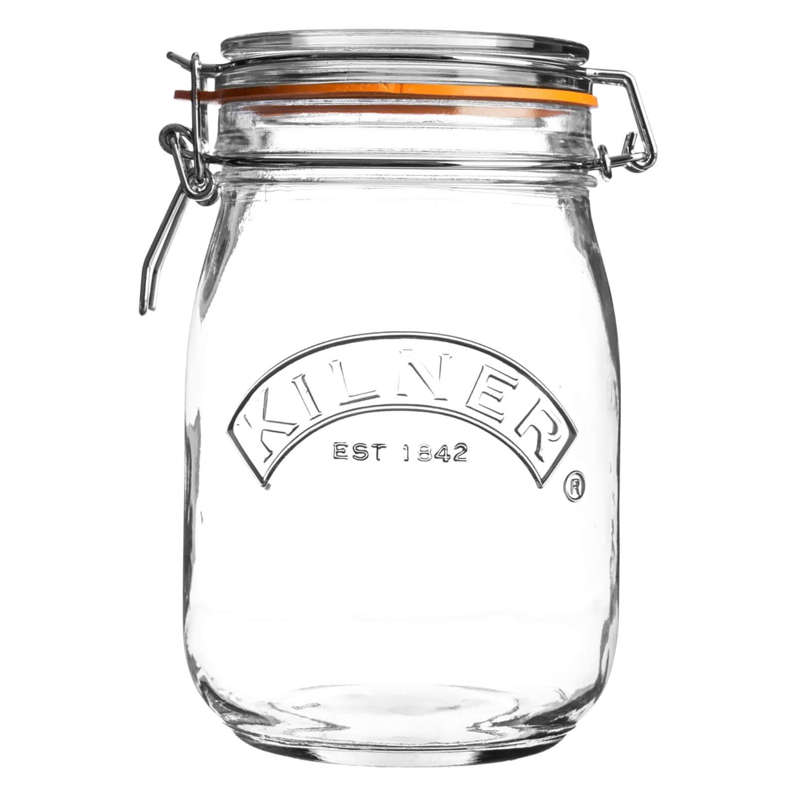 Kilner Glass Cliptop Jar - Clear, 1l