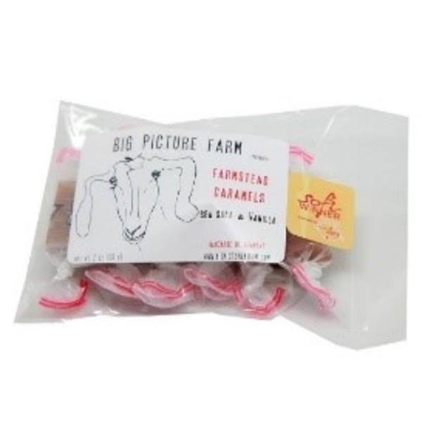 Big Picture Farm Caramels Sea Salt & Vanilla Cello Bag with Heart Label