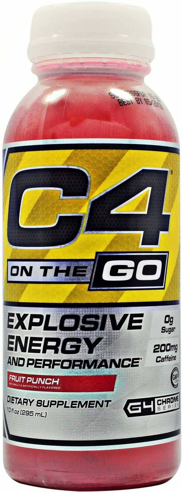 C4 On The Go Pre-workout Supplement - Fruit Punch, 10oz