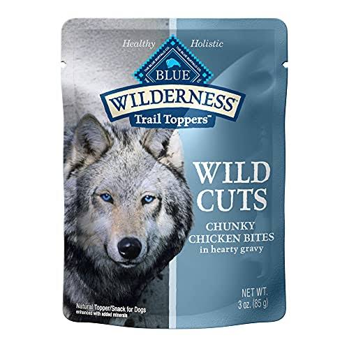 Blue Buffalo Wilderness Wild Cuts Trail Toppers Chunky Dog Treats - Chunky Chicken Bites In Hearty Gravy, 3oz