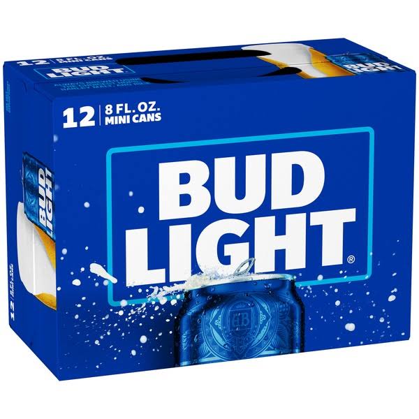 Bud Light Beer - 12 Pack, Slim Cans, 8oz