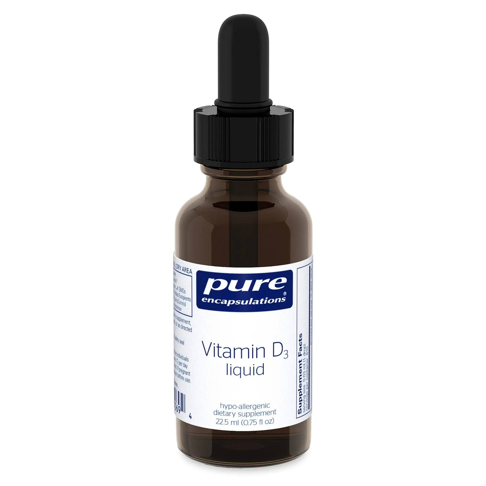Pure Encapsulations Vitamin D3 Liquid Supplement - 22.5ml