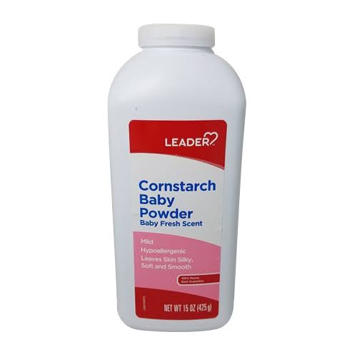 Leader Cornstarch Baby Powder, Baby Fresh, 15 oz