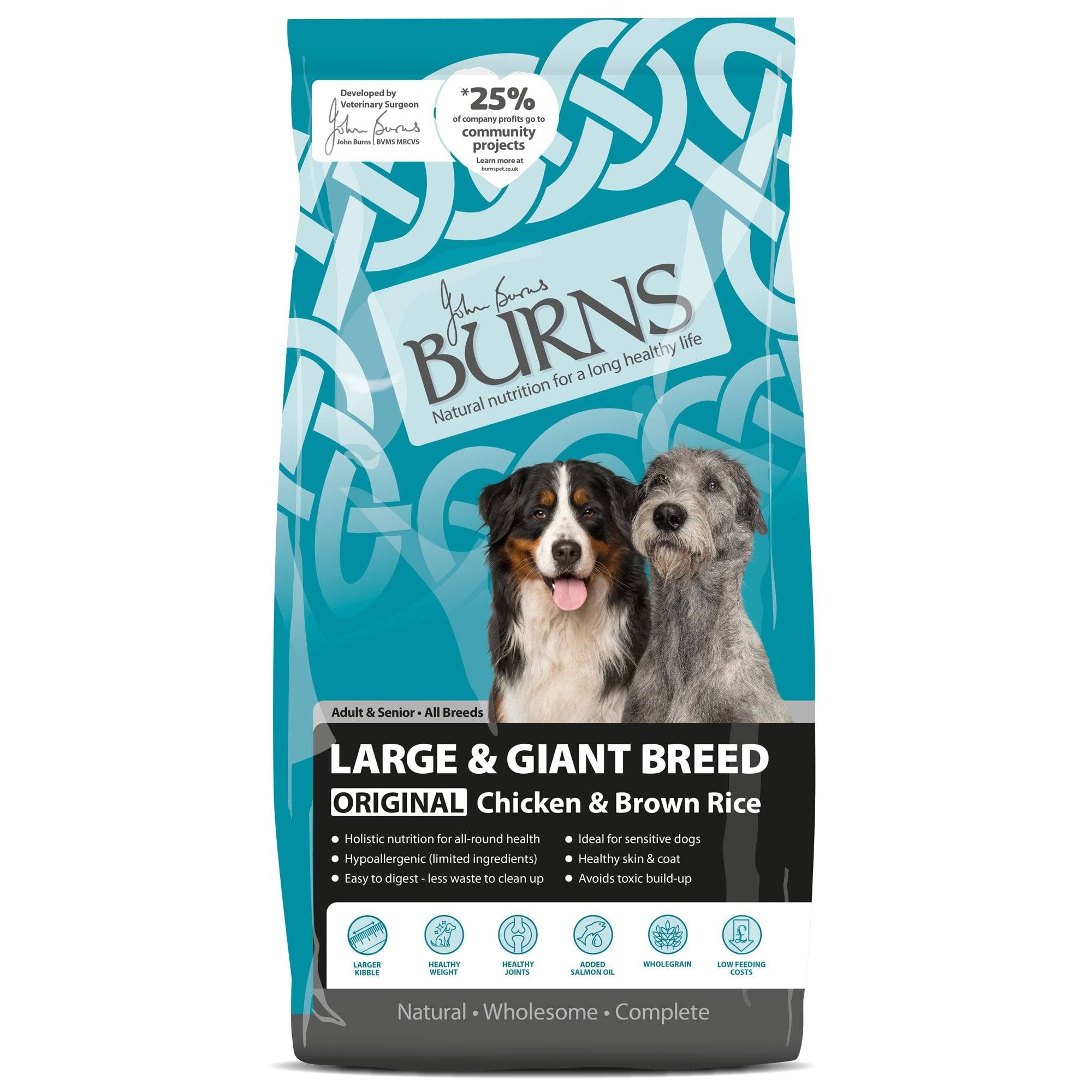 Burns Large & Giant Breed Original Chicken & Brown Rice Dog Food 12kg