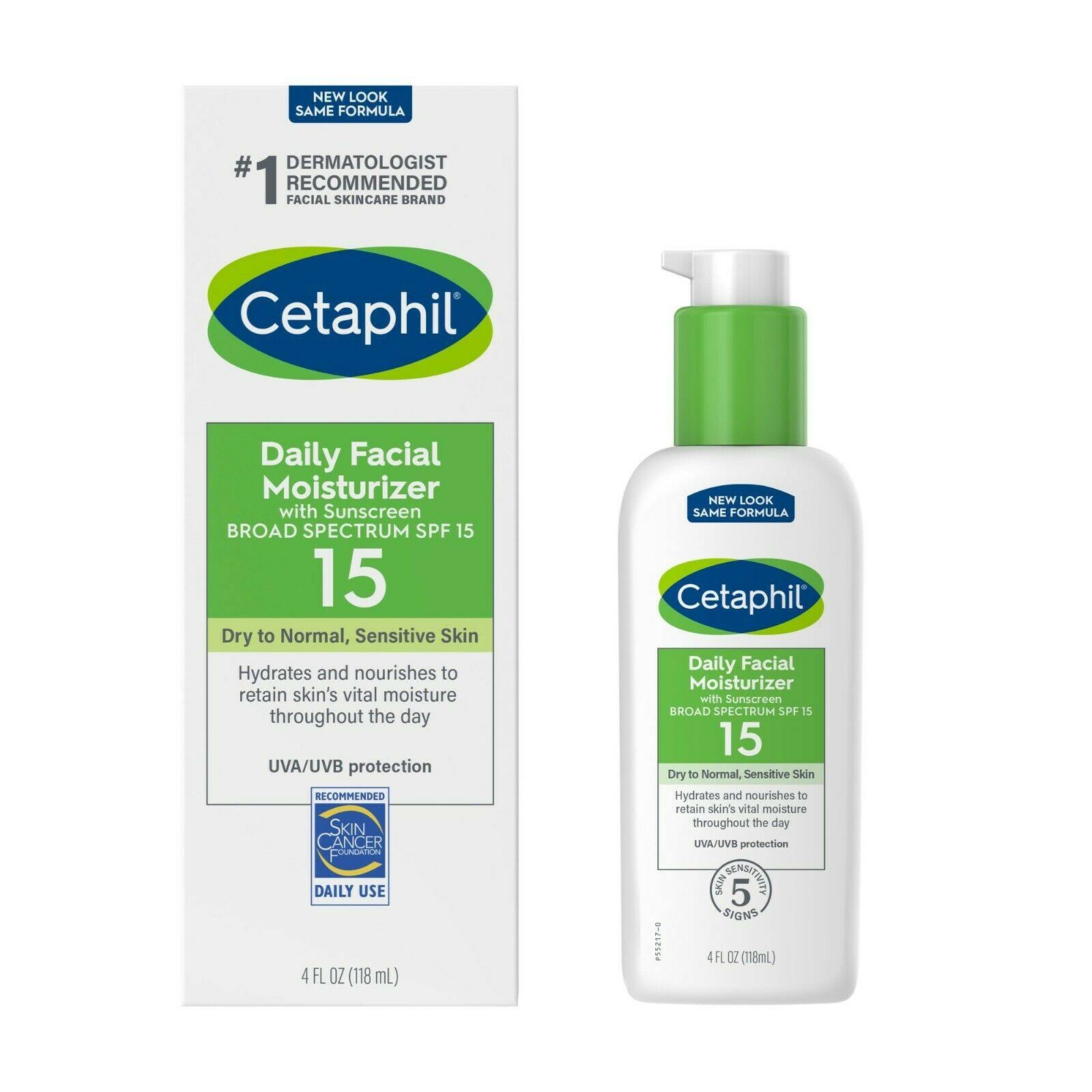 Cetaphil Fragrance Free Daily Facial Moisturizer - SPF 15, 4oz, 2pk