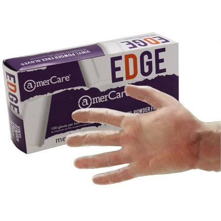 Amercare Powder-Free Vinyl Gloves, Small, Size: One Size