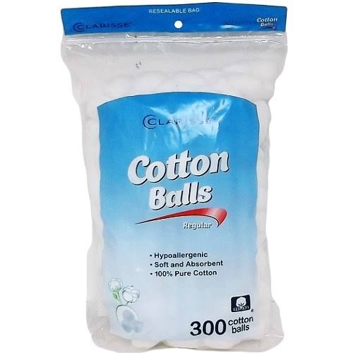 Clarisse Cotton Balls 300ct Wholesale, Cheap, Discount, Bulk (Pack of 24)
