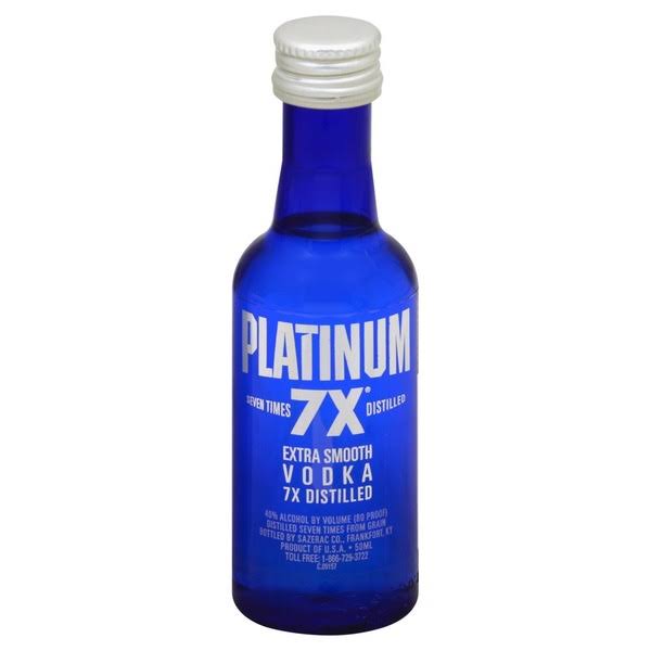 Platinum Vodka, Extra Smooth, 7x Distilled - 50 ml