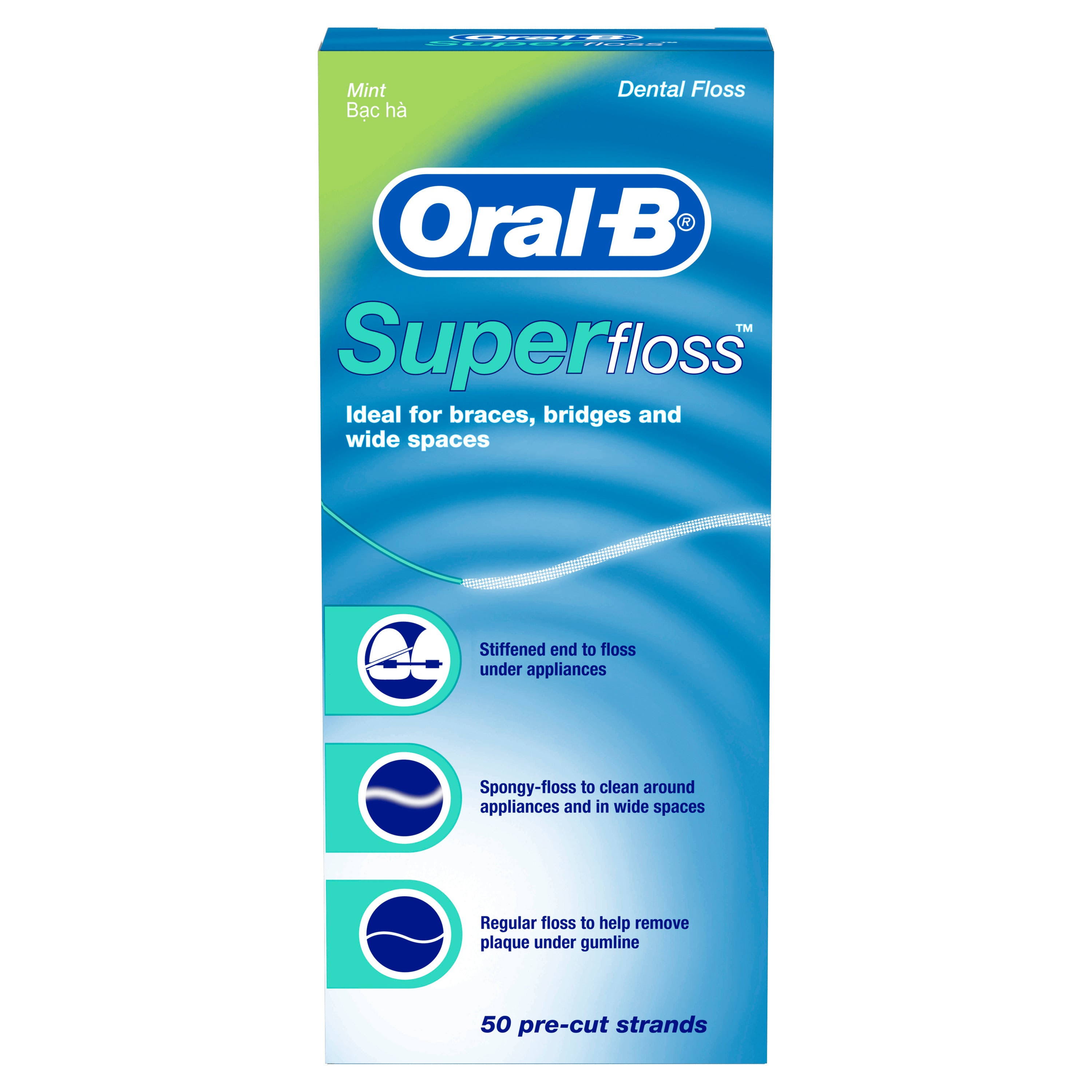 Oral B Super Dental Floss Pre Cut Pack - 50pk