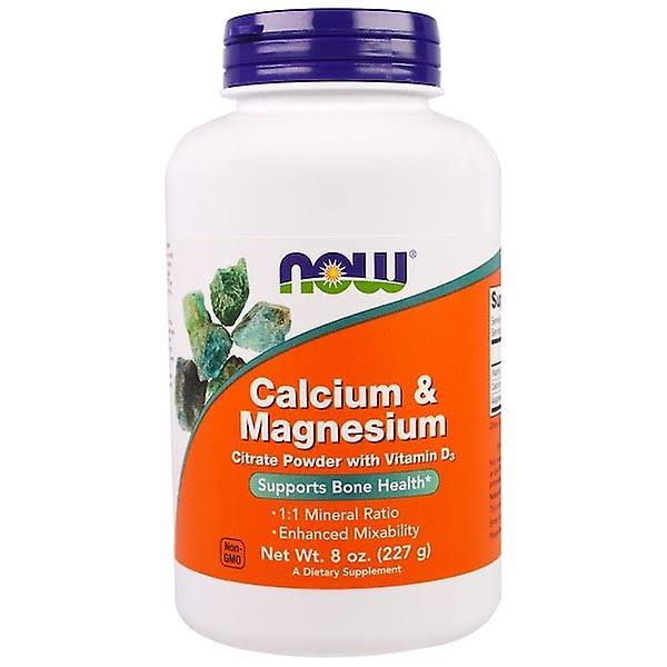 NOW Foods Calcium and Magnesium Citrate Powder Supplement - 8oz