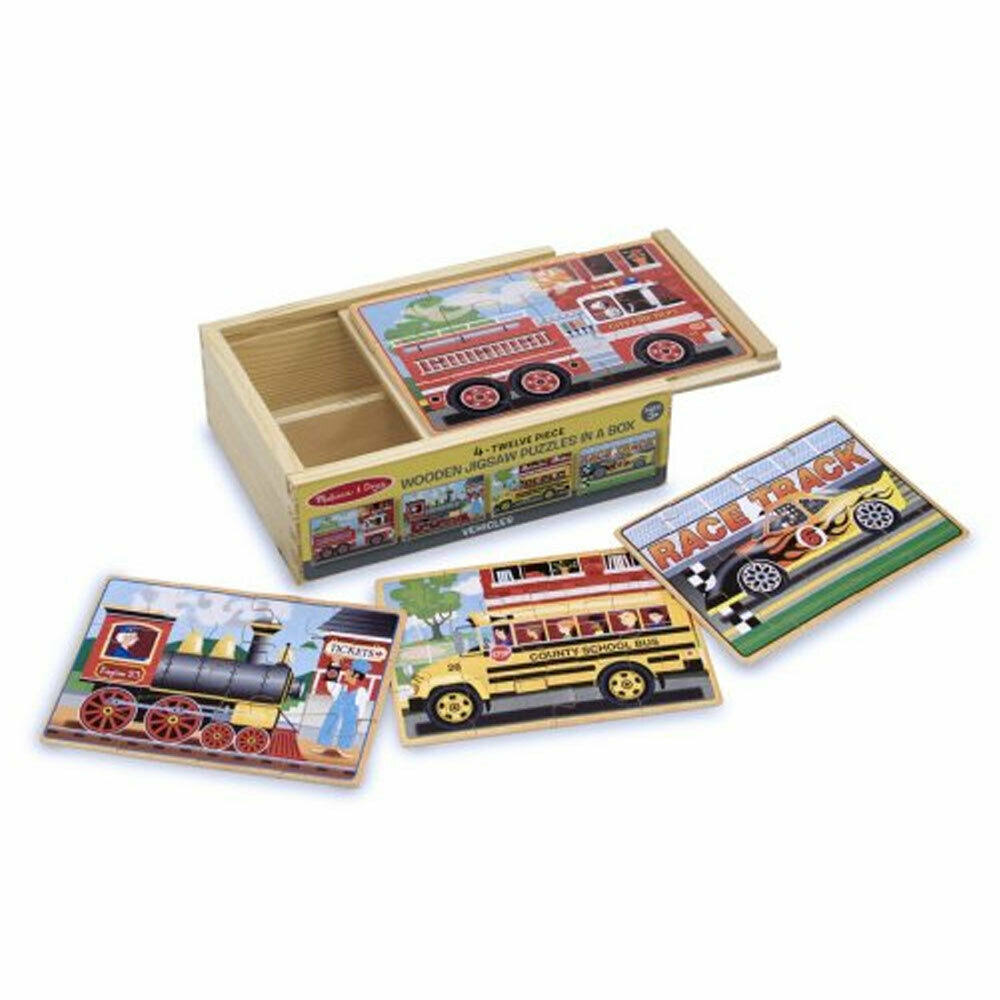 Melissa & Doug Vehicle Jigsaw Puzzles in a Box