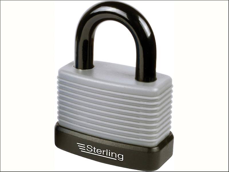 Sterling Weatherproof Padlock - With Thermoplastic Cover, Aluminium, 57mm