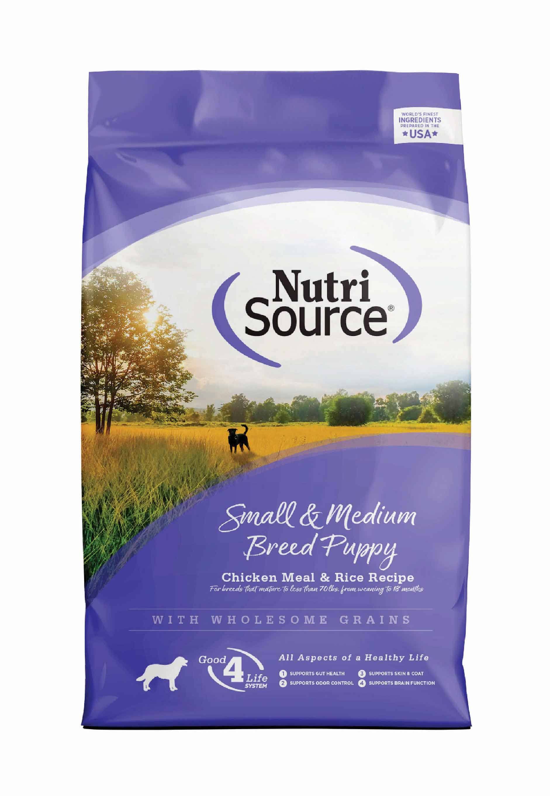 NutriSource Small & Medium Breed Puppy Chicken & Rice 5 lbs | Dog Food