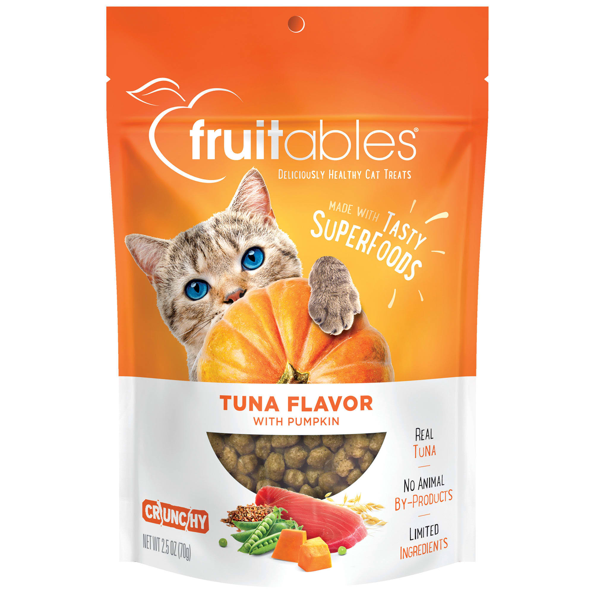 Fruitables Cat Treats, Tuna Flavor with Pumpkin, Crunchy - 2.5 oz