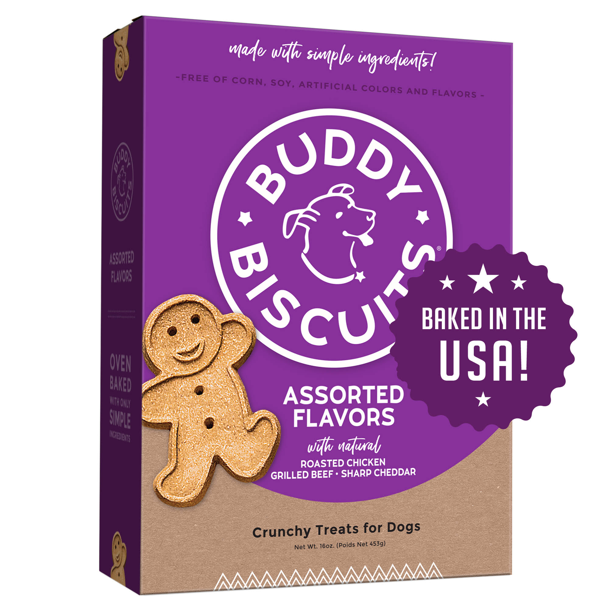 Buddy Biscuits Dog Treats, Crunchy, Assorted Flavors - 16 oz