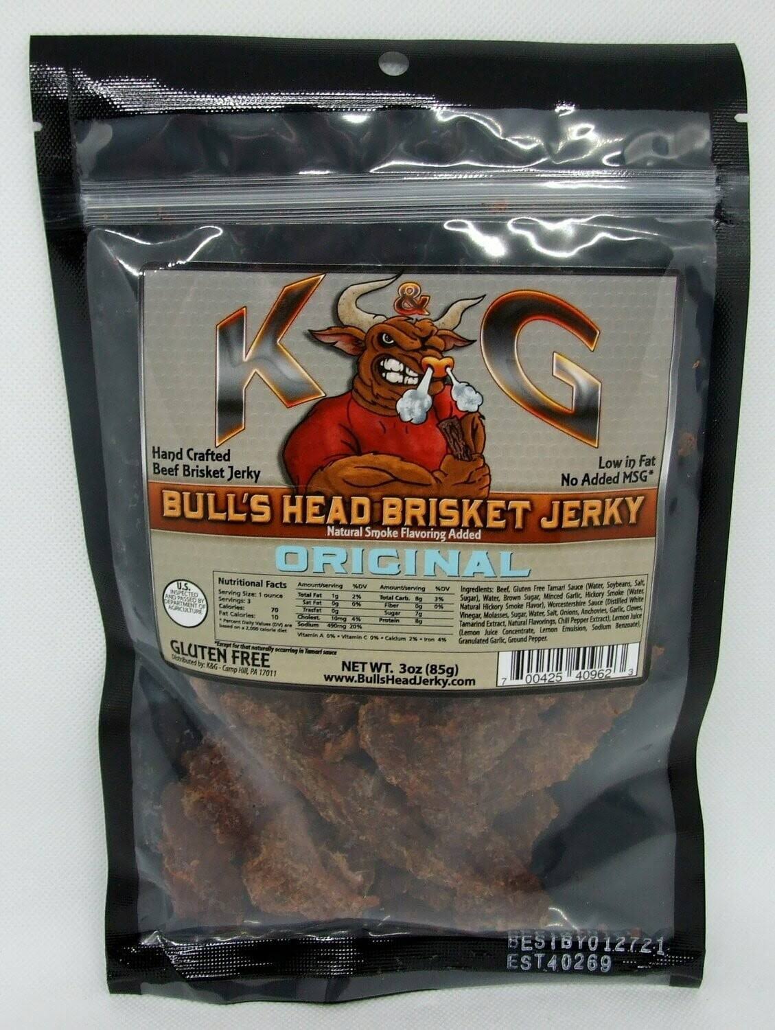 K&G Bulls Head Jerky - Original Brisket Beef Jerky
