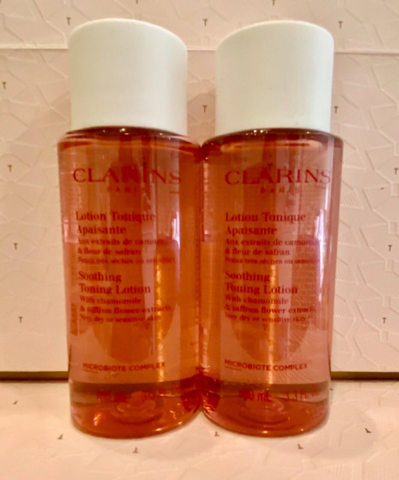 Clarins Soothing Toning Lotion 2 x 100ml Very Dry or Sensitive Skin -