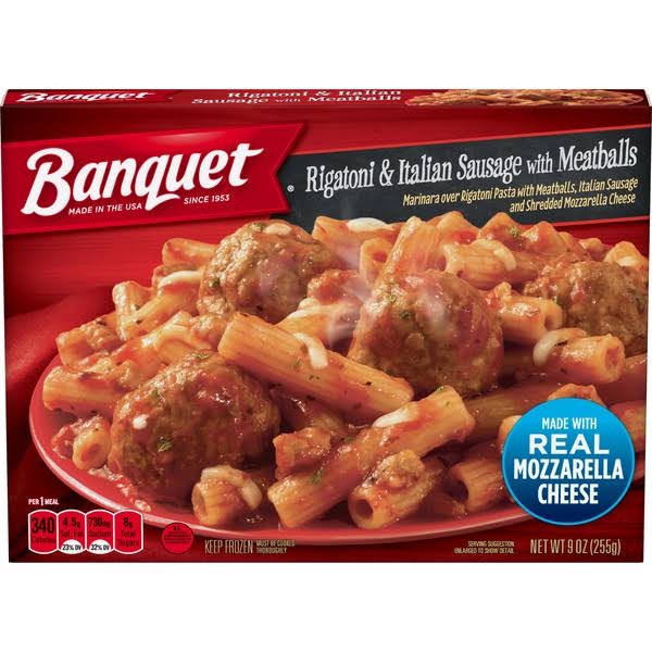 Banquet Rigatoni & Italian Sausage With Meatballs - 9oz