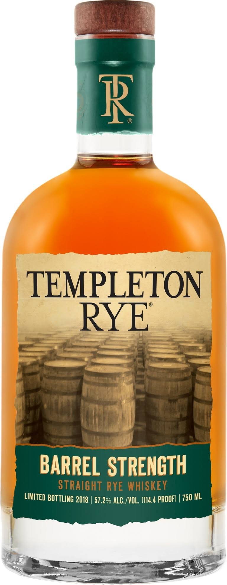 Templeton Rye Whiskey Barrel Strength 750ml