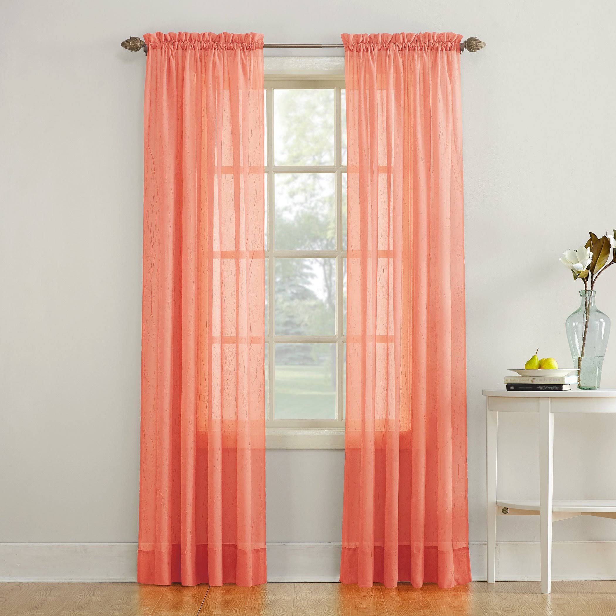 No. 918 Erica Sheer Crushed Voile Single Curtain Panel