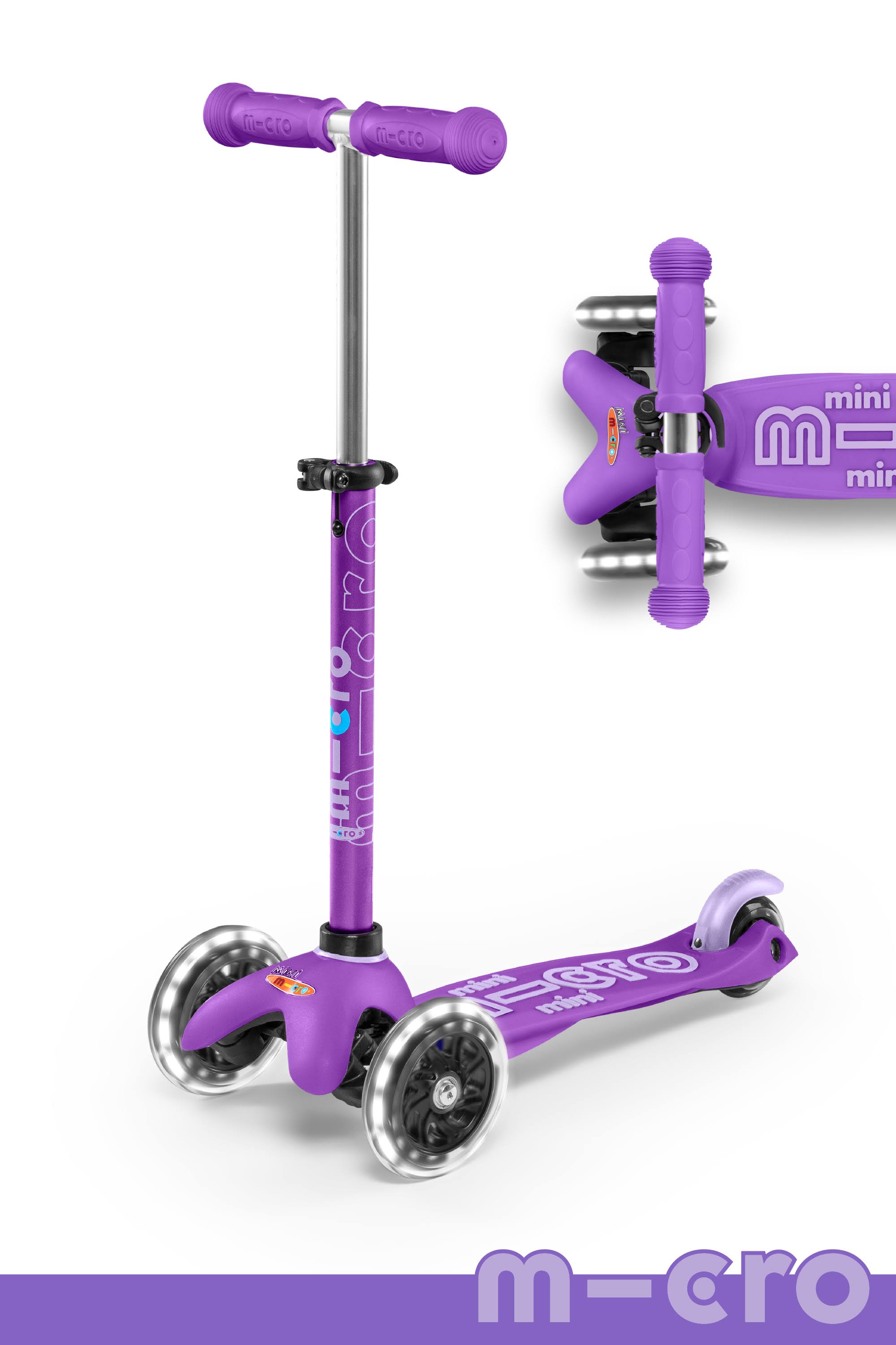 Micro Scooter Mini Deluxe Led Purple in One Colour