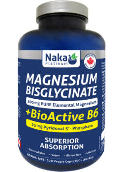 Magnesium Bisglycinate 200mg + Bioactive B6 25mg – 230 vcaps