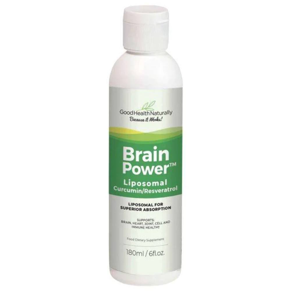 Good Health Naturally Brain Power Liposomal curcumin Resveratrol 180ml