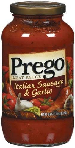 Prego Italian Sausage and Garlic Meat Sauce - 23.5oz