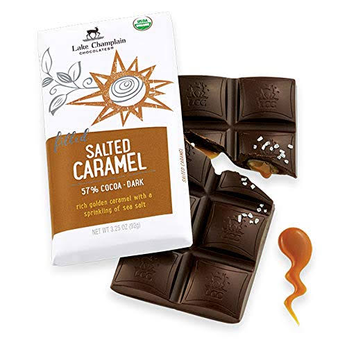 Lake Champlain Salted Caramel Organic Dark Chocolate Candy Bar, 3.25 O