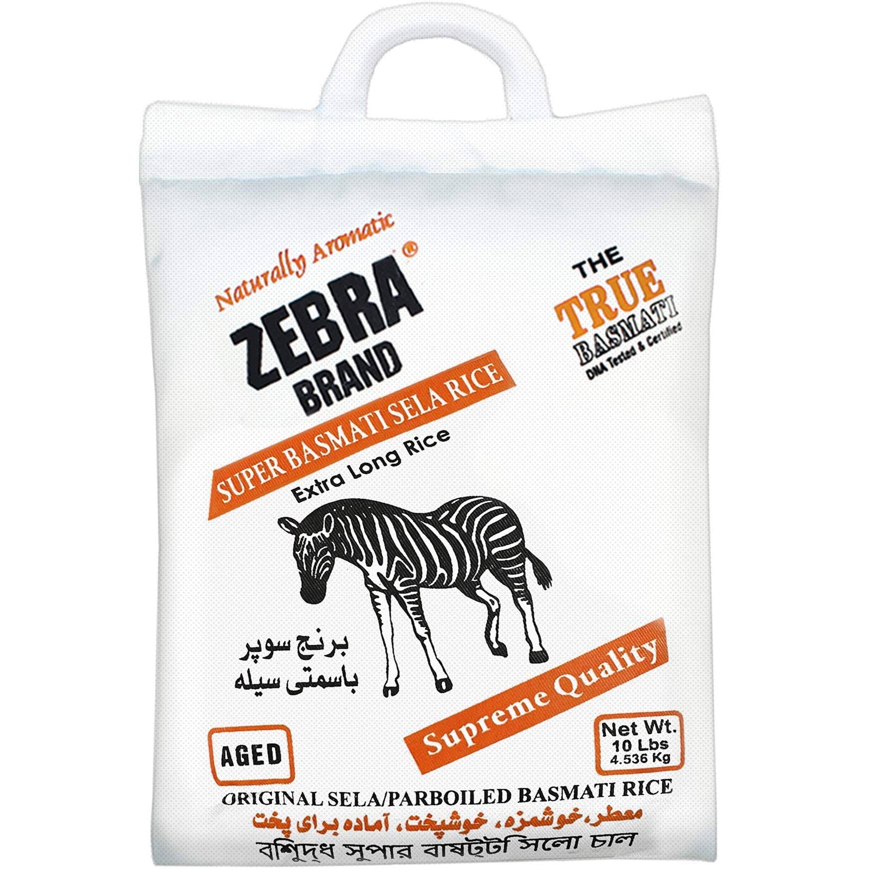 Zebra Basmati Rice (Sela) - 10 lbs
