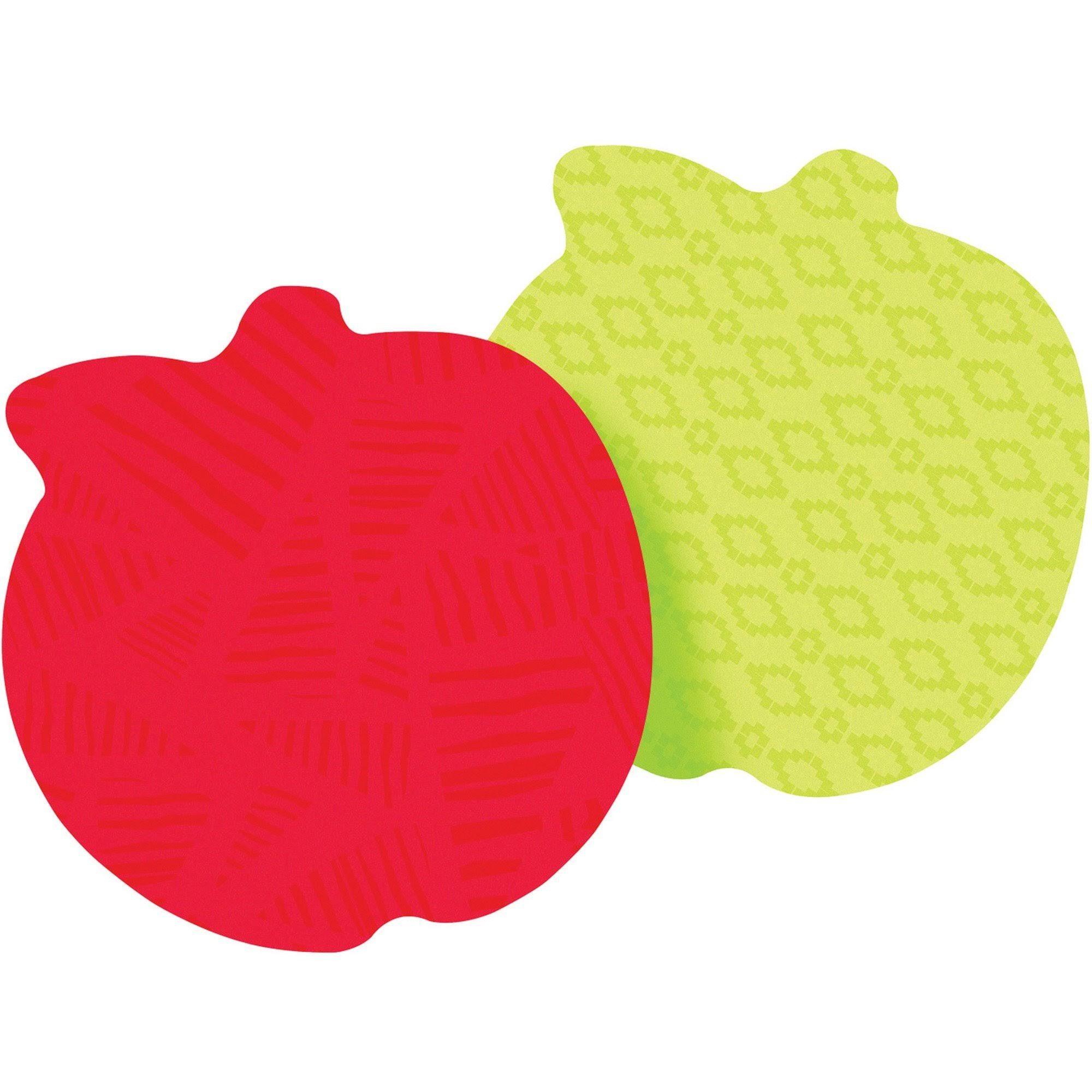 Post It 3" X 3" Apple Shape Assorted Colors Notes