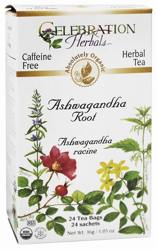 Celebration Herbals Organic Tea - Ashwagandha Root, 24 tea bags