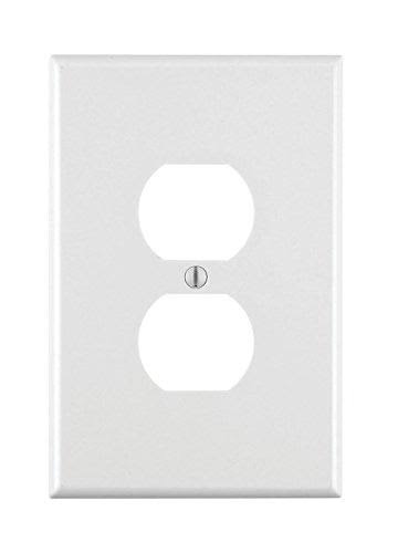 Leviton Jumbo Duplex Outlet Wall Plate - White