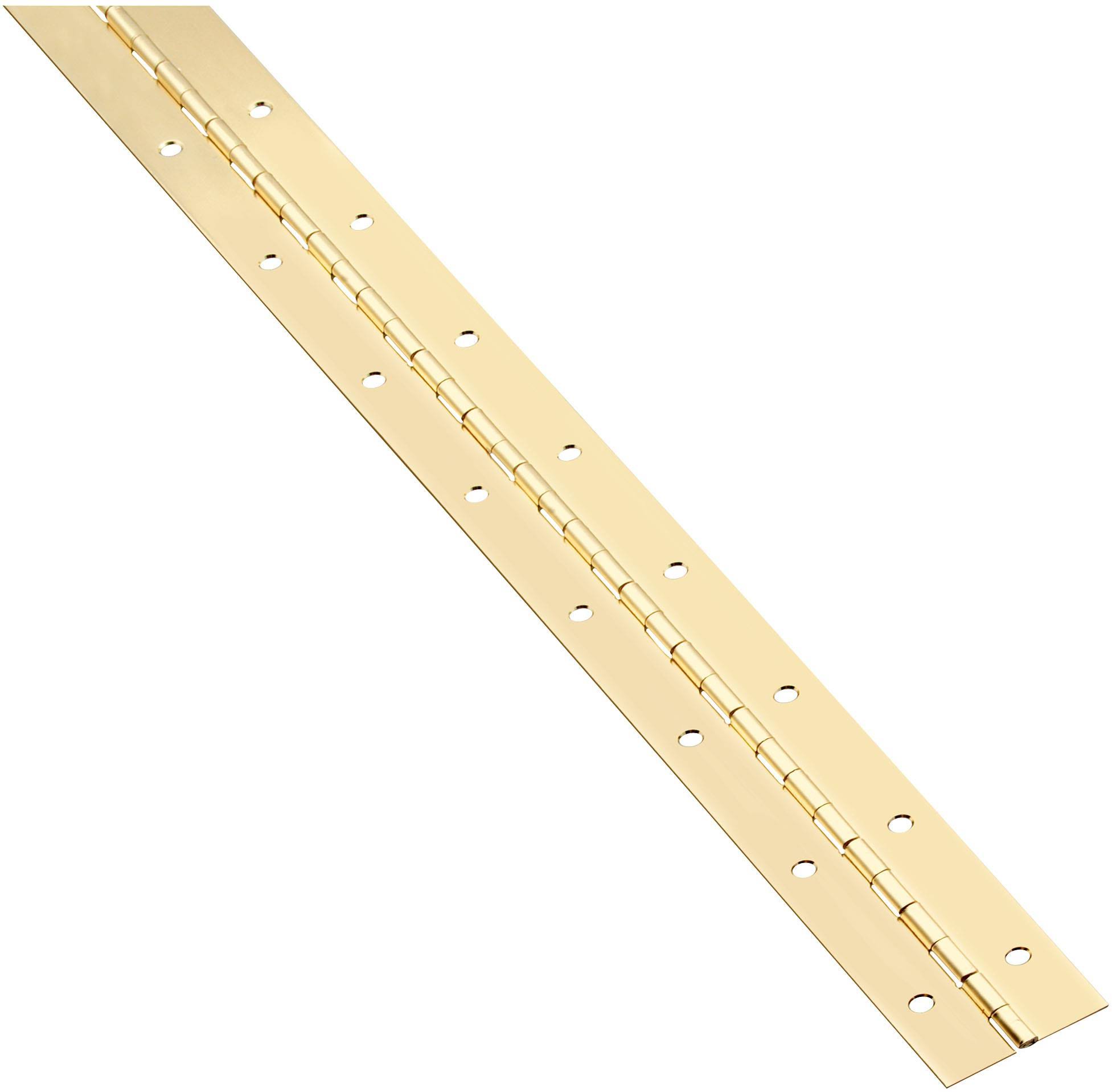 National Hardware Continuous Brass Hinge - 1 1/2" x 48"