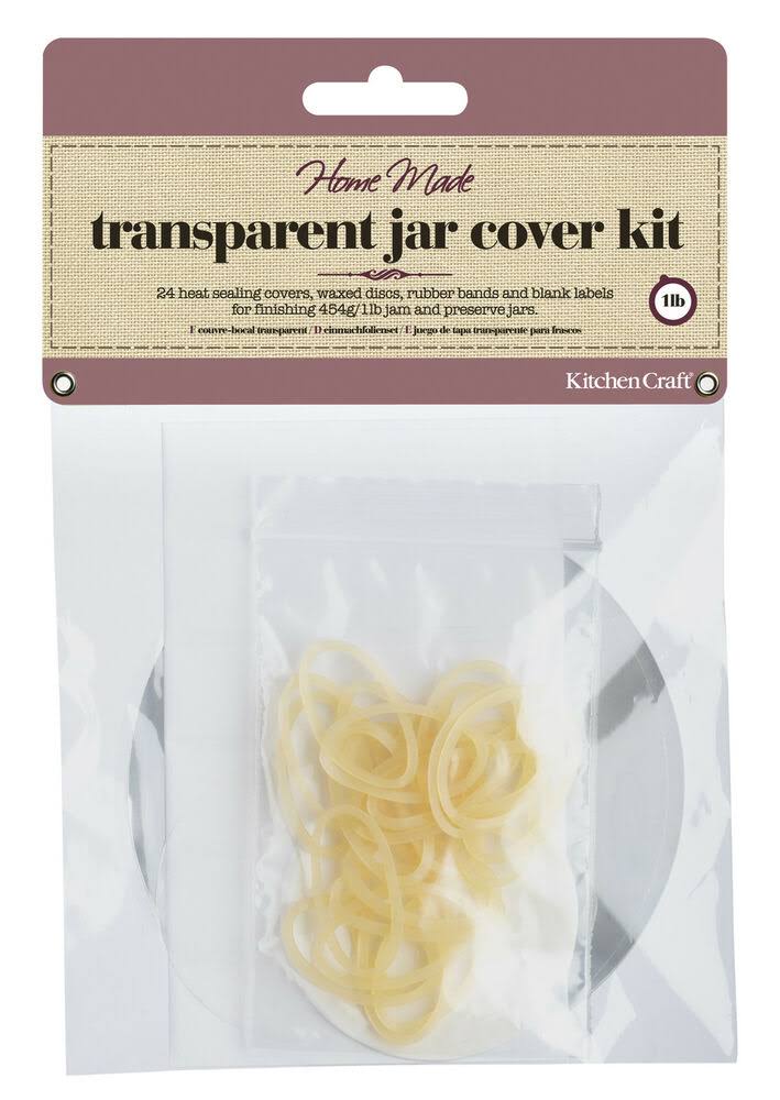 Kitchen Craft Home Made Jam Jar Covers - Transparent, 24 Pack