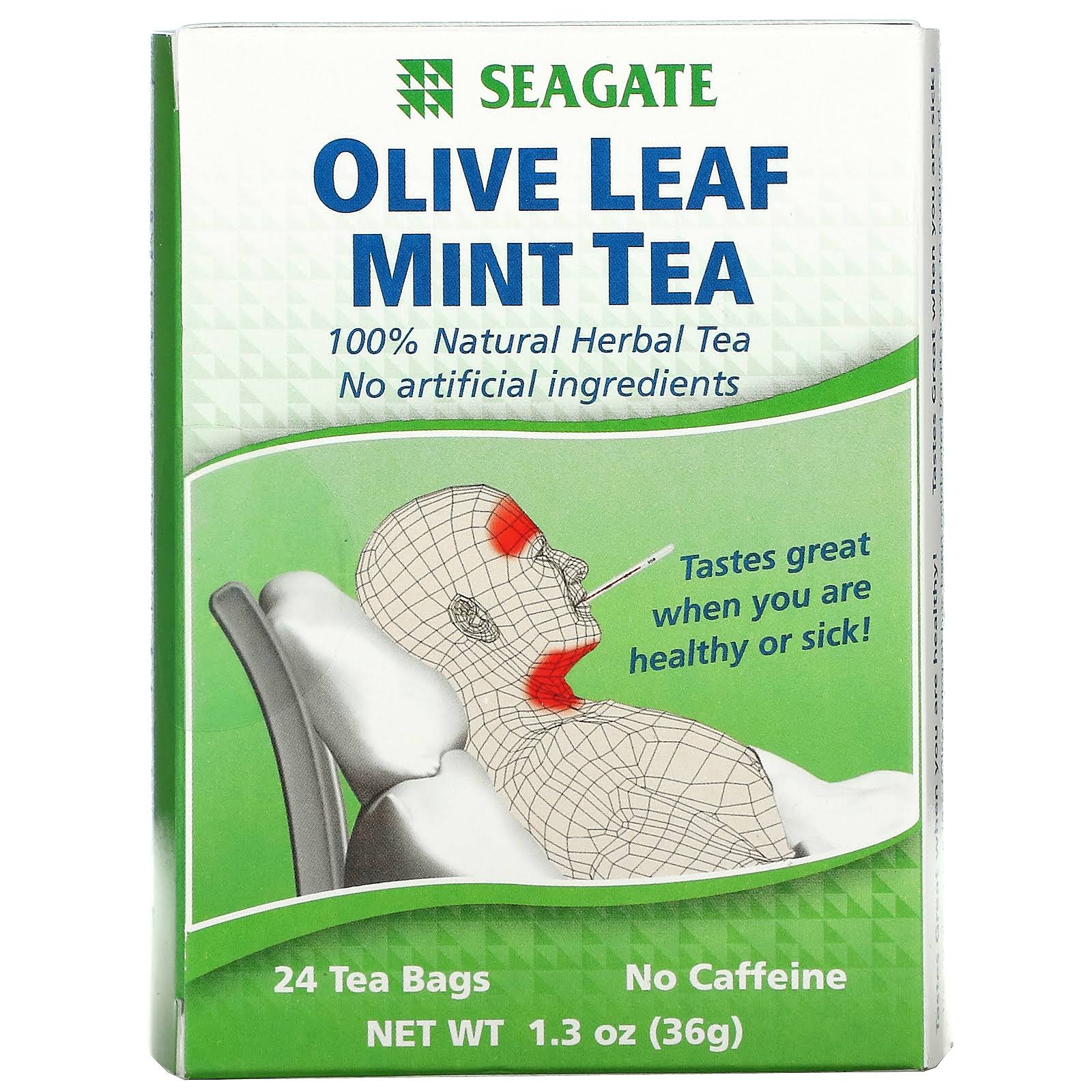 Seagate Olive Leaf Mint Tea - 24ct, 1.3oz