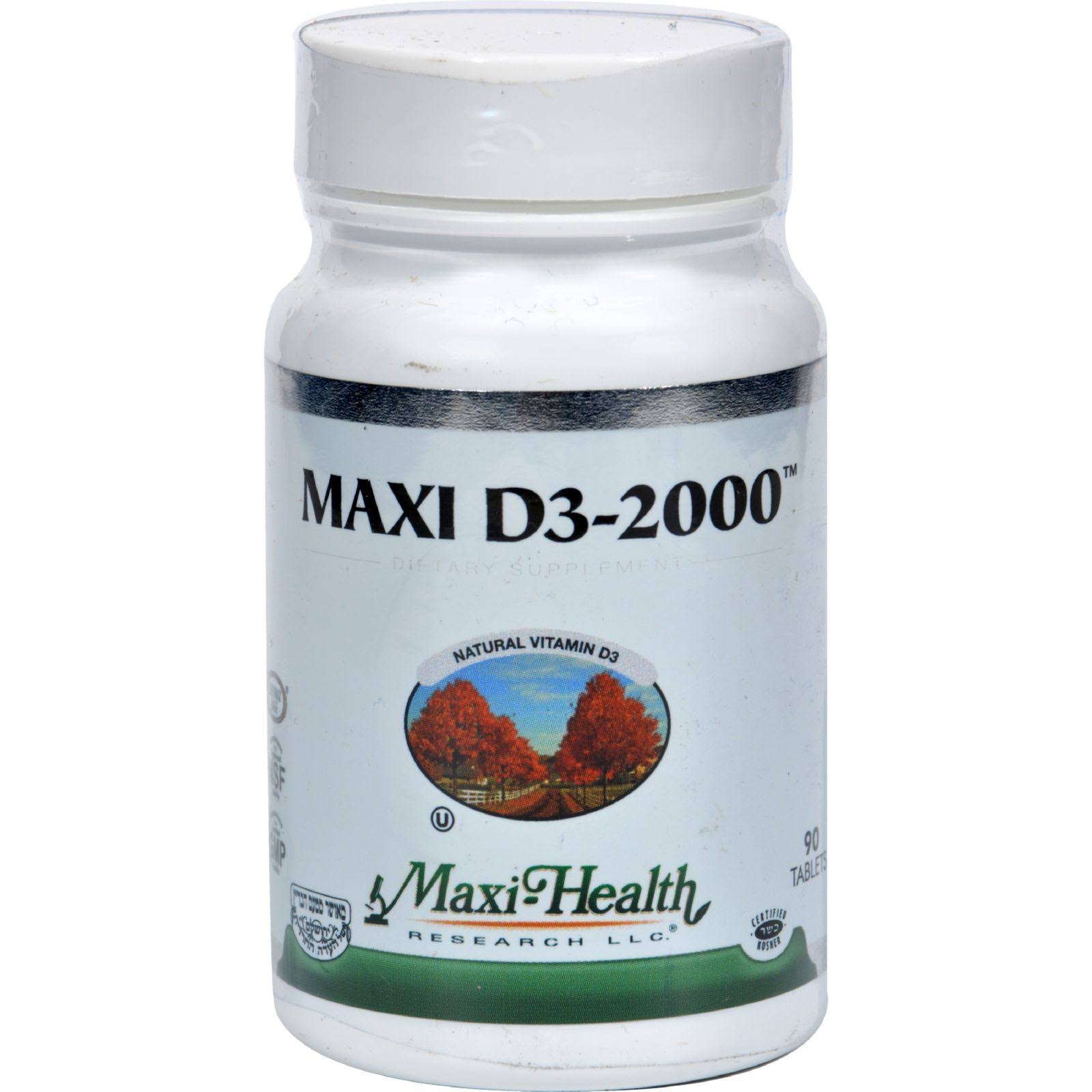 Maxi Health Research Maxi D3-2000 Vitamin D3 Tablets 2000 Iu