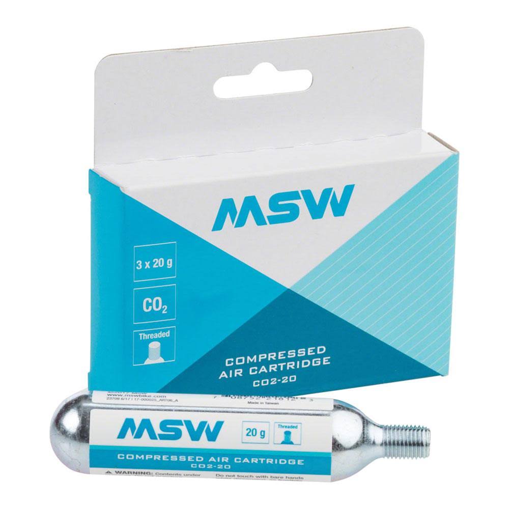 MSW CO2-20 CO2 Cartridge 20g 3-Pack