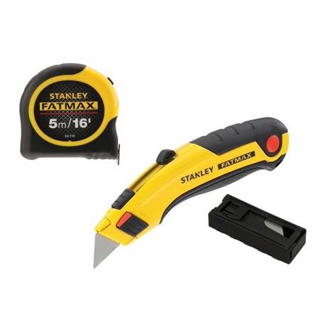 Stanley - FatMax Triple Pack - Tape, Retractable Knife and Blades