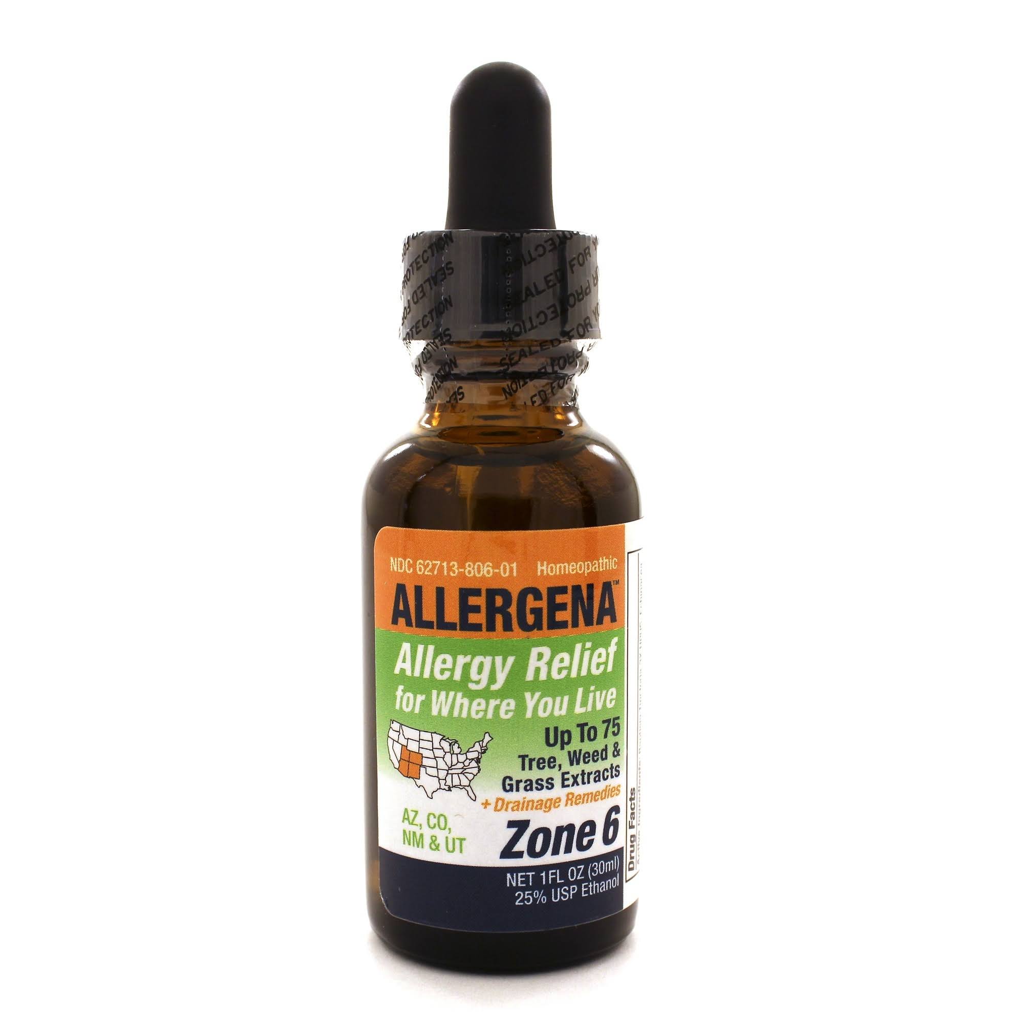 Allergena Allergy Relief Drops - Zone 6, 2oz