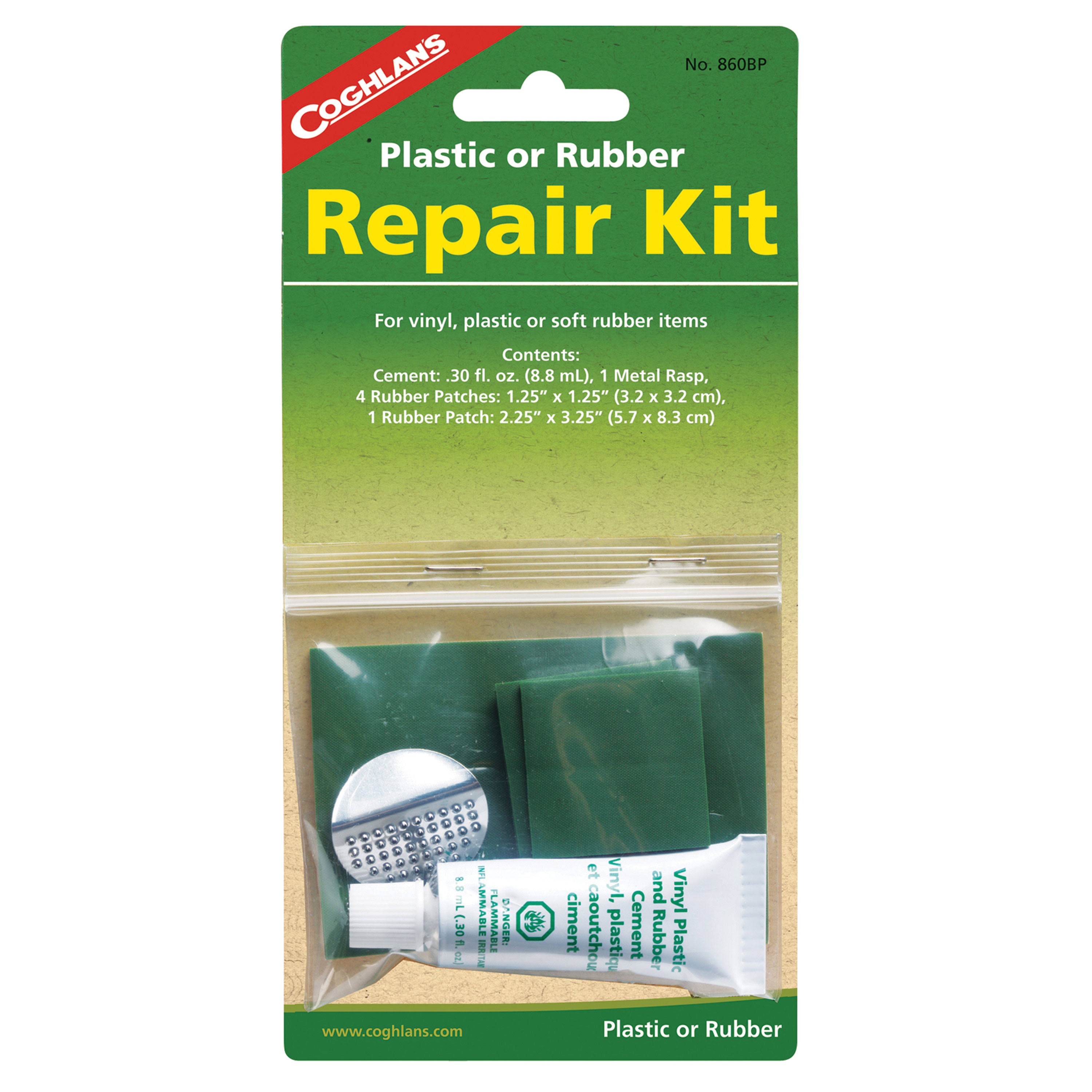 Coghlans 159206 Plastic of Rubber Repair Kit