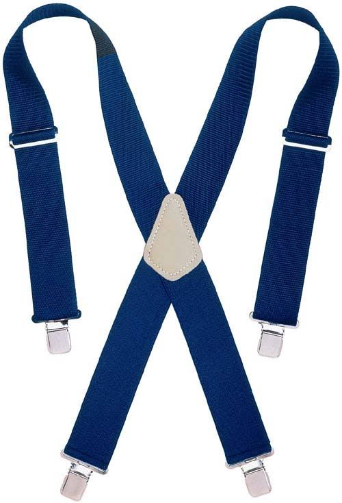 Custom Leathercraft Heavy-Duty Work Suspenders - One Size, Blue