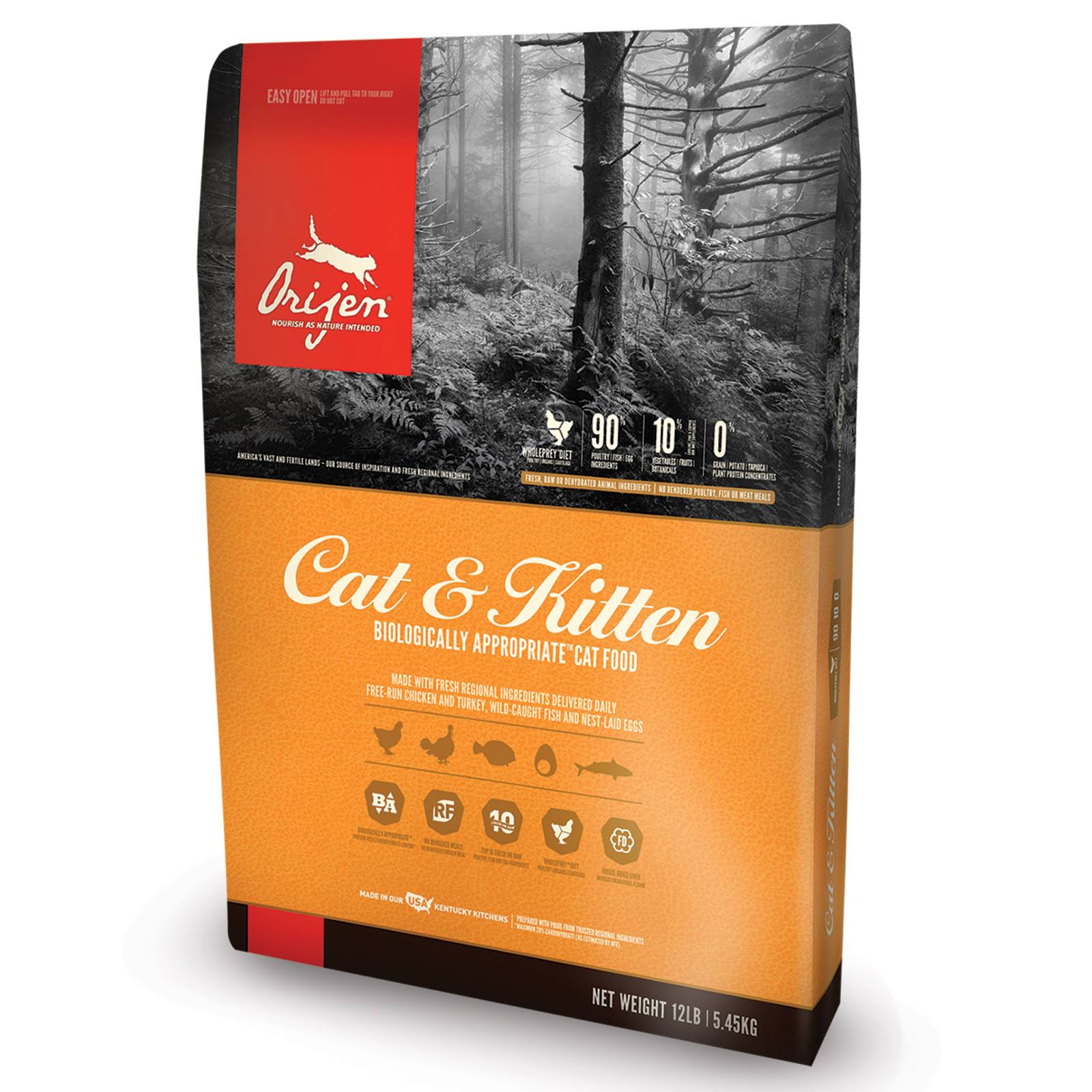 Orijen Cat Kitten Dry Cat Food, 12 lb