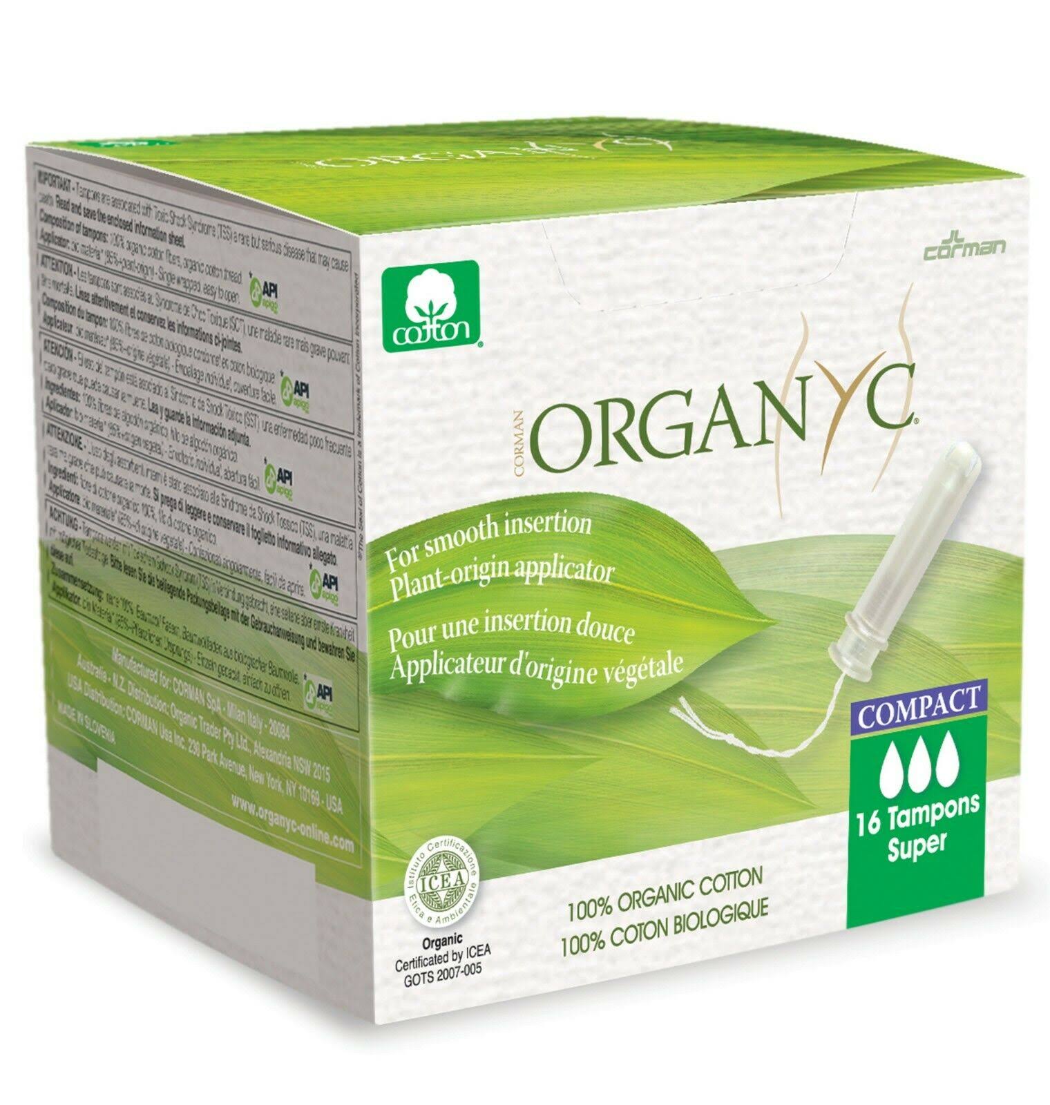 Organyc Organic Cotton Tampons - 16pk