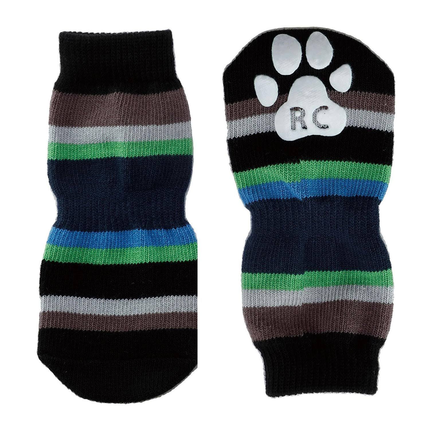 RC Pet Products Pawks Dog Socks - Blue Stripes, 2X Small