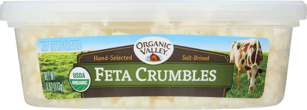 Organic Valley: Organic Feta Cheese Crumbles, 4 Oz