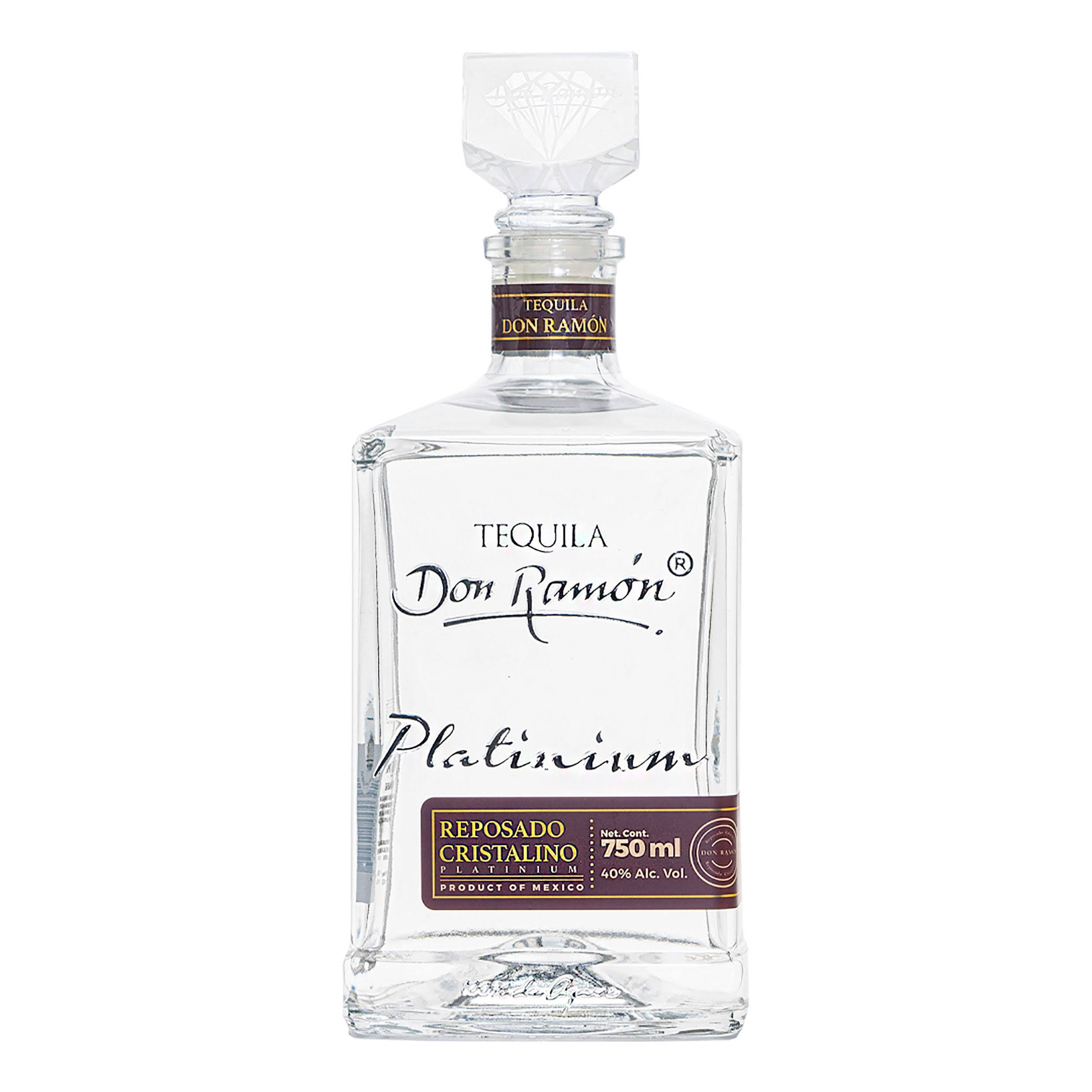 Don Ramon Platinum Reposado Cristalino Tequila 750ml Bottle