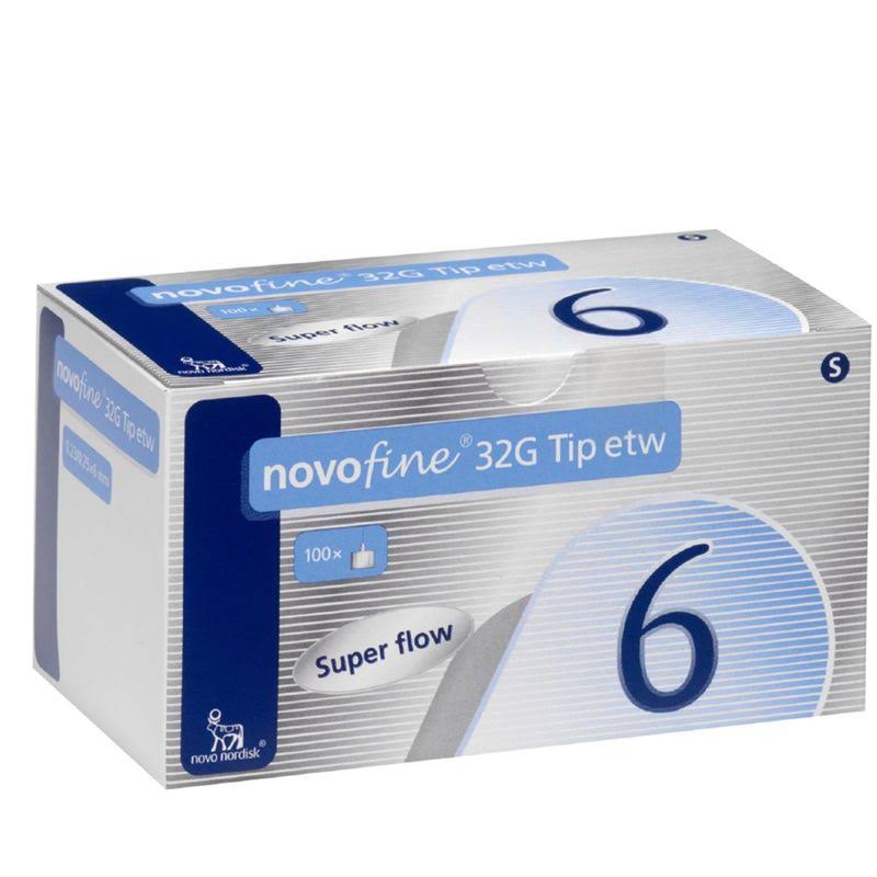 NovoFine Needles 32G Tip ETW 6mm 100/Pack