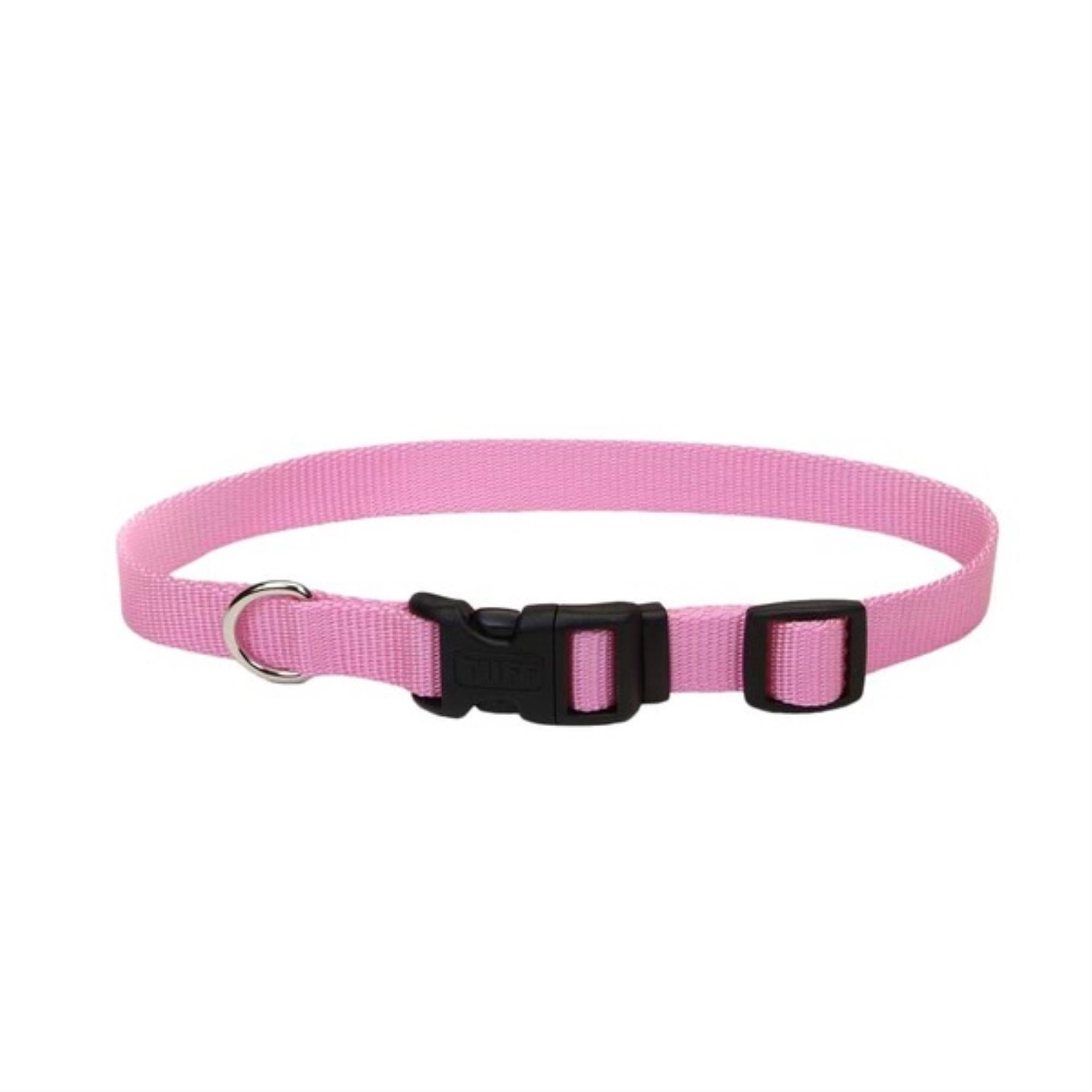 Dog Supplies Adjustable Tuff Dog Collar - 5/8", Bright Pink