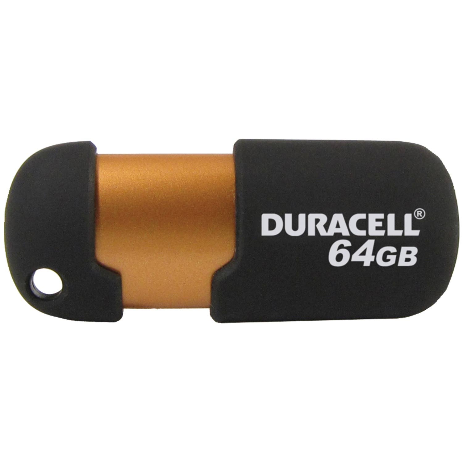 Duracell Capless USB Flash Drive - Copper and Black, 64gb